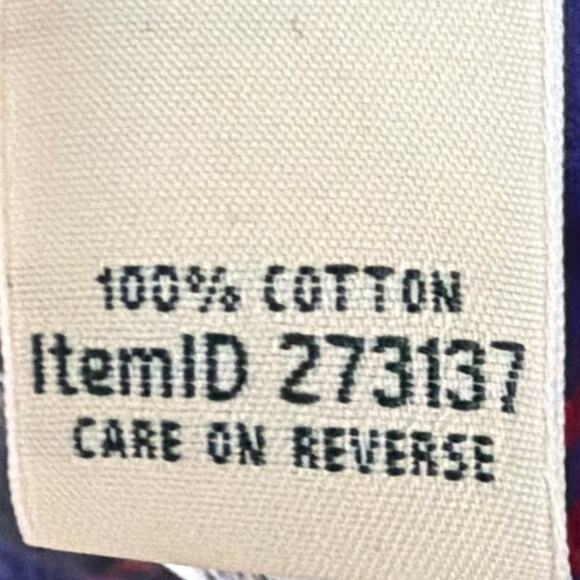 L.L. Bean Womens Flannel Shirt Relaxed Fit XL Purple blue Oversized Cabincore - Picture 9 of 10